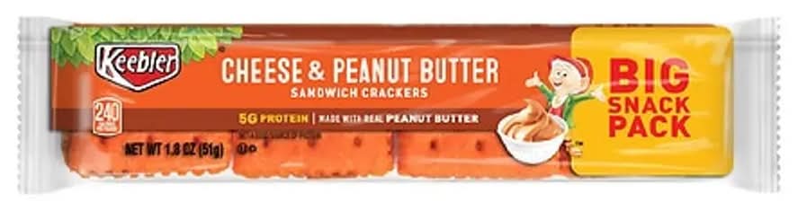 Keebler Big Cheese Peanut Butter Sandwich Crackers