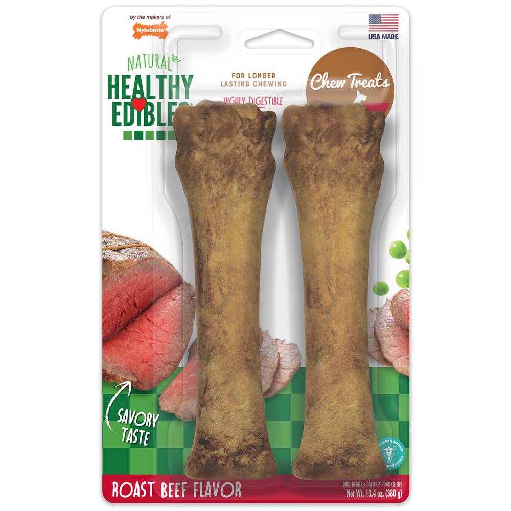 Nylabone Healthy Edibles All Natural Long Lasting Dog Chew Treats ( x-large/roast beef )