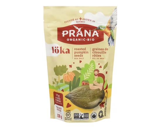 Prana · Rôtie sel sans gluten bio - Organic gluten roasted pumpkin seeds (150 g)