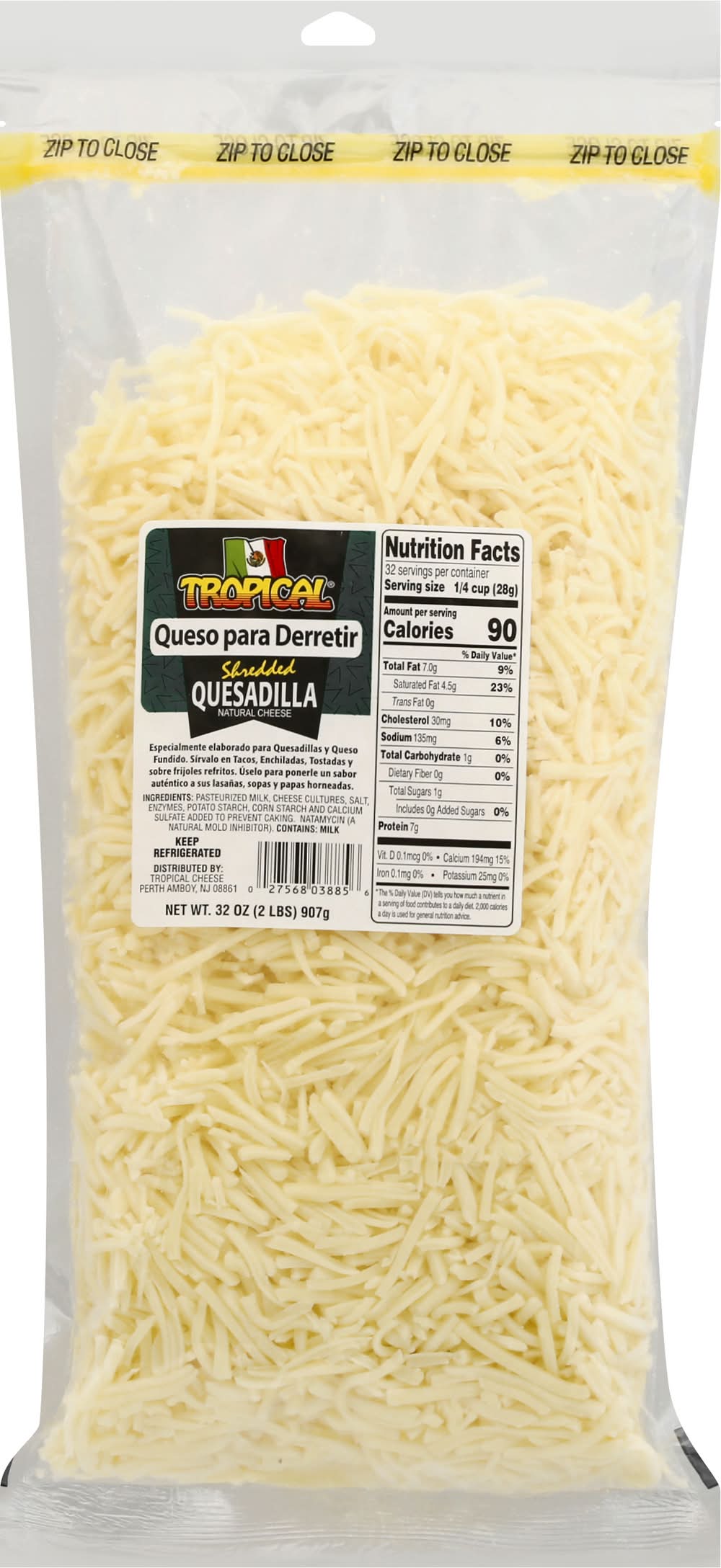 Tropical Quesadilla Para Derretir Shredded Cheese (32 oz)