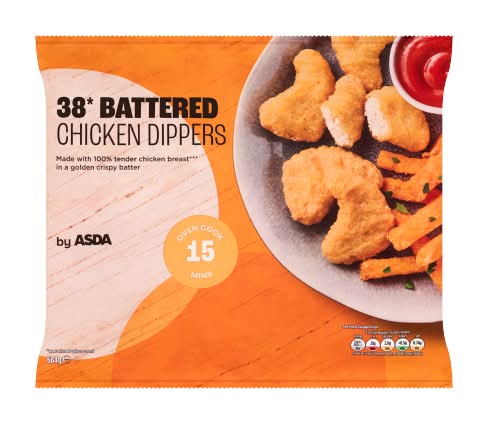 ASDA 38 Battered Chicken Dippers (684g)