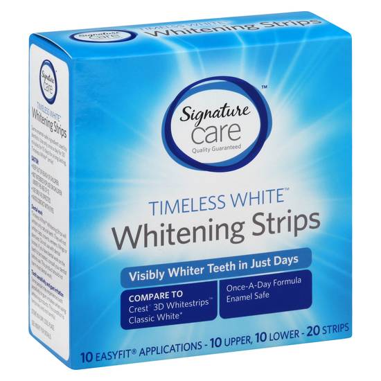 Signature Care Timeless White Whitening Strips (20 ct)