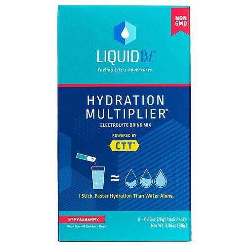 Liquid I.V. Hydration Multiplier Electrolyte Drink Mix Strawberry - 0.56 oz x 6 pack
