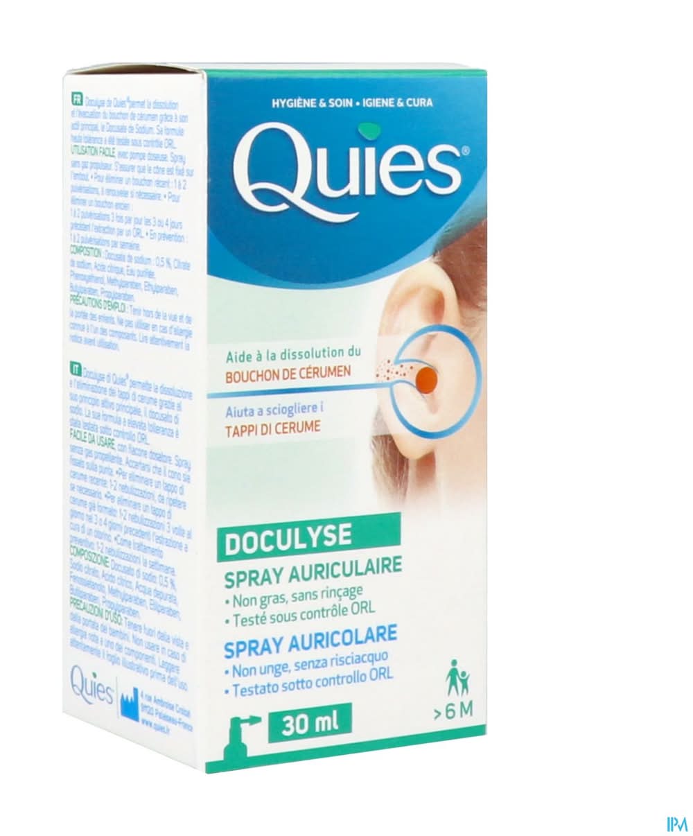 Quies Doculyse Solution Auriculaire Spray Pulverisation 30ml