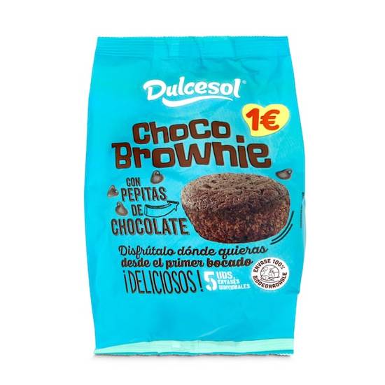 Mini brownies de chocolate Dulcesol bolsa 125 g