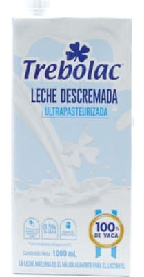 Leche Trebolac Descremada UHT Tetra 1 L