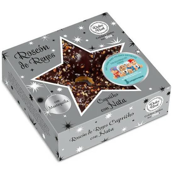 Roscón de reyes capricho con nata Dulce Noel Dia caja 500 g