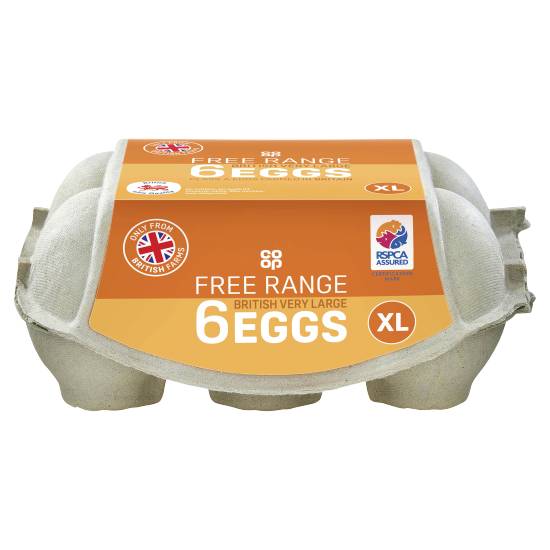 Co-Op British 6 Very Large Free Range Eggs