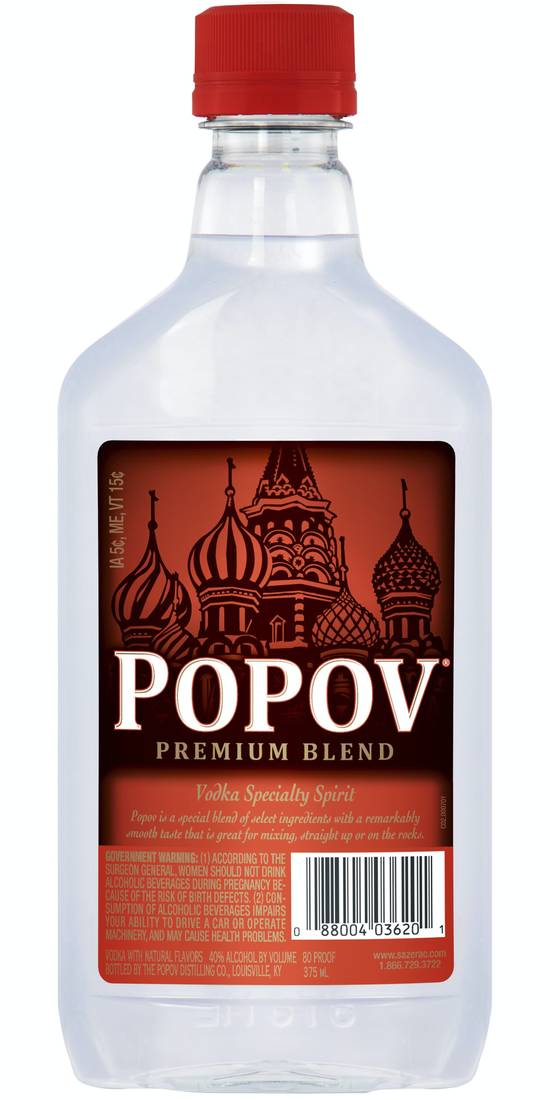 Popov Premium Blend Vodka (375 ml)