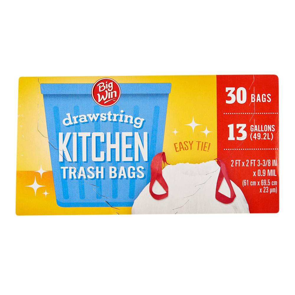 Big Win Drawstring Kitchen Trash Bags (13 gallon)