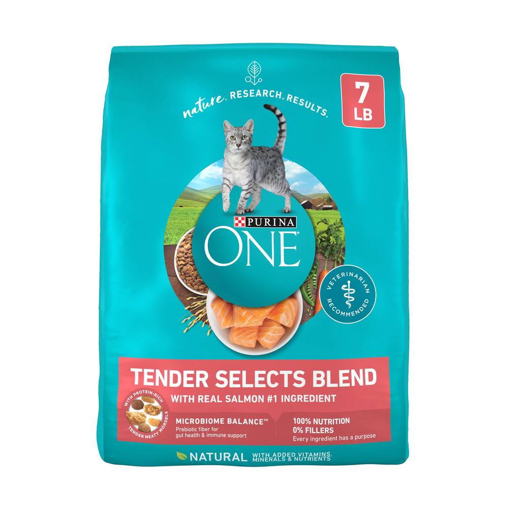 Purina ONE® Tender Selects Everyday Nutrition Adult Cat Dry Food - Chicken (Flavor: Salmon & Tuna, Color: Assorted, Size: 7 Lb)