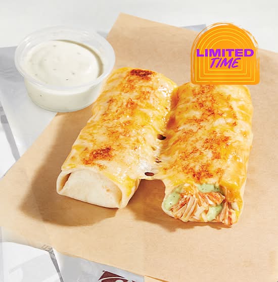 Slow Roasted Chicken Cheesy Dipping Burritos