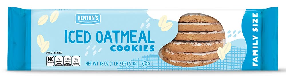 Benton's Family Size Cookies, Iced Oatmeal (18 oz)