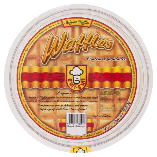 Waffles guli-guli  com 2 unidades (220g)