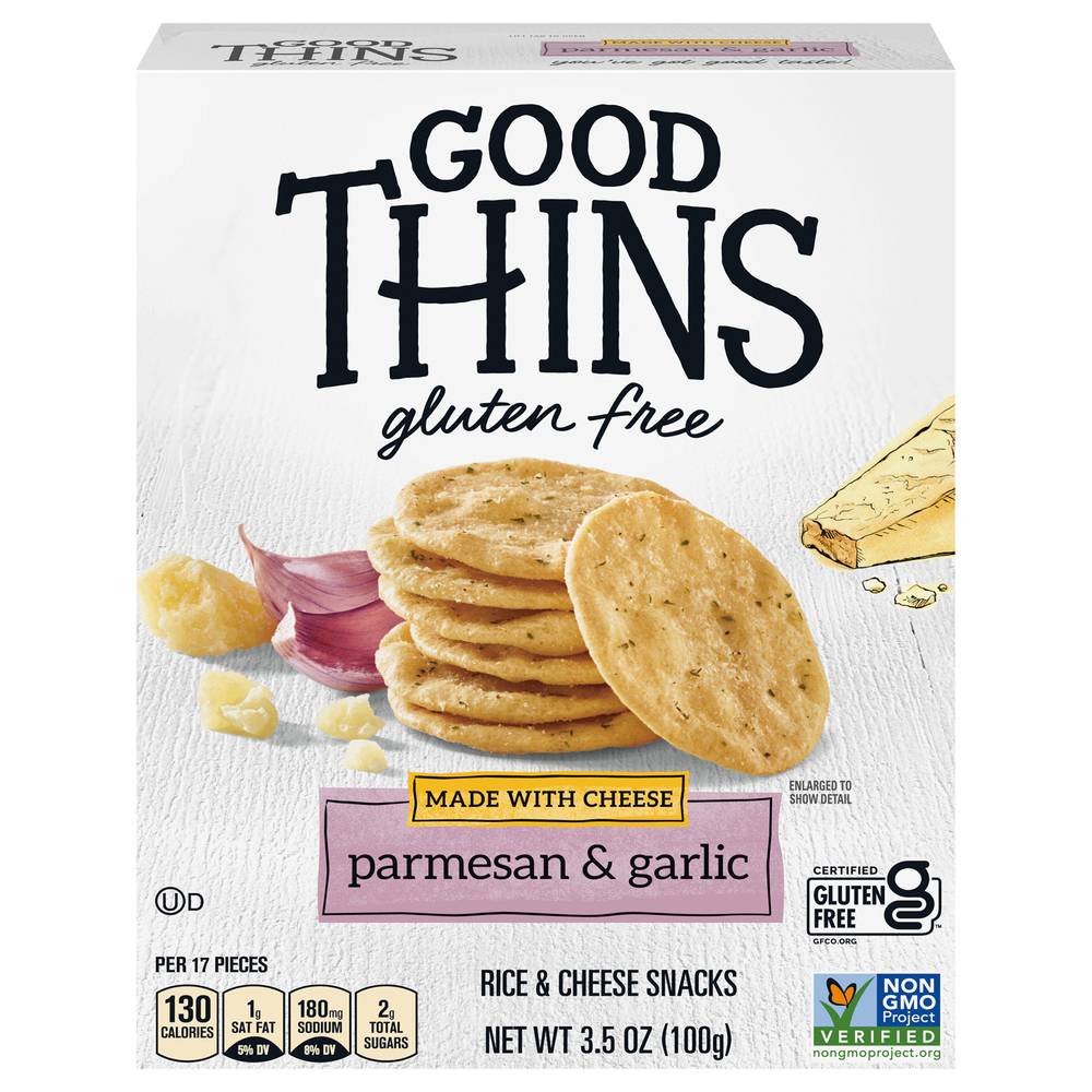 Good Thins Gluten Free Parmesan & Garlic Rice & Cheese Snacks (3.5 oz)