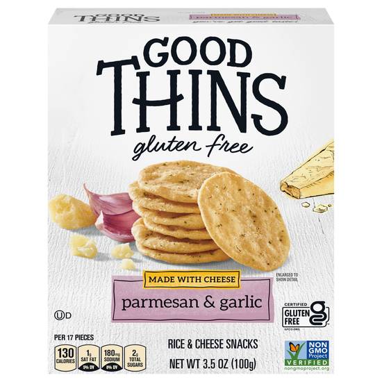 Good Thins Gluten Free Parmesan & Garlic Rice & Cheese Snacks