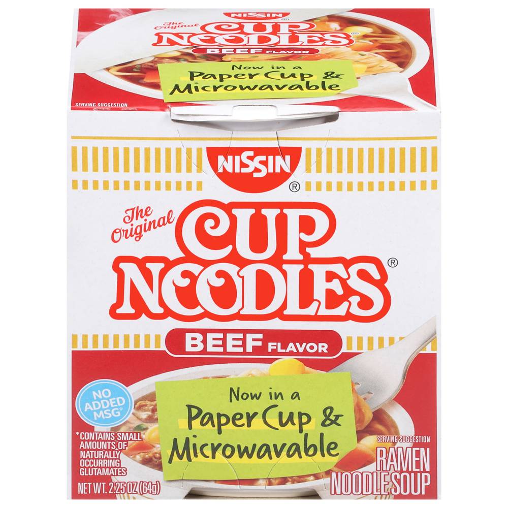 Nissin Cup Noodles Beef Flavor Ramen Noodle Soup (2.5 oz)