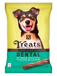 Co-op Treats for Dogs 7 Dental Sticks 180g