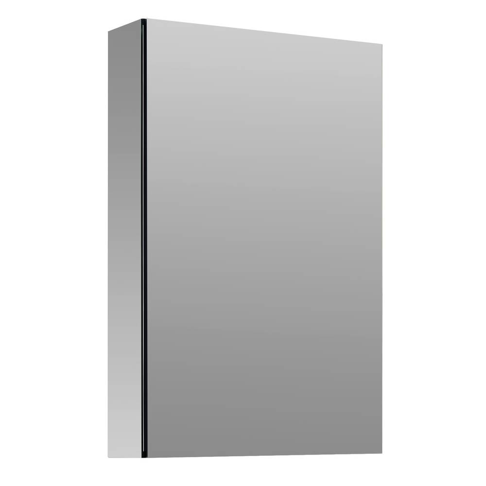 allen + roth 15-in x 26-in Fog Free Surface/Recessed Mount Silver Mirrored Soft Close Medicine Cabinet | 2550864