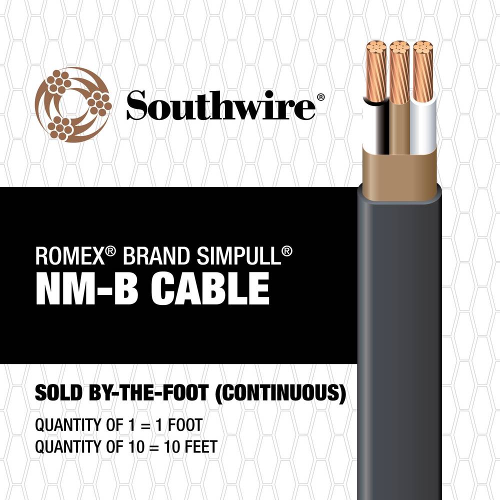 Southwire 8/2 Romex SIMpull Stranded Indoor CU NM-B W/G Individual Pack (By-the-foot) | 28893645