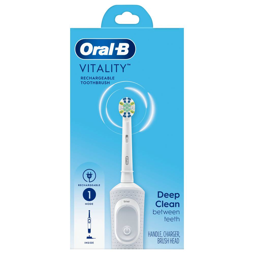 Oral-B Vitality Flossaction Electric Rechargeable Toothbrush, White