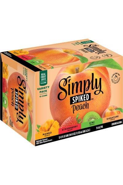 Simply Spiked Peach Real Fruit Juice Variety pack Beer (12 pack, 12 fl oz)