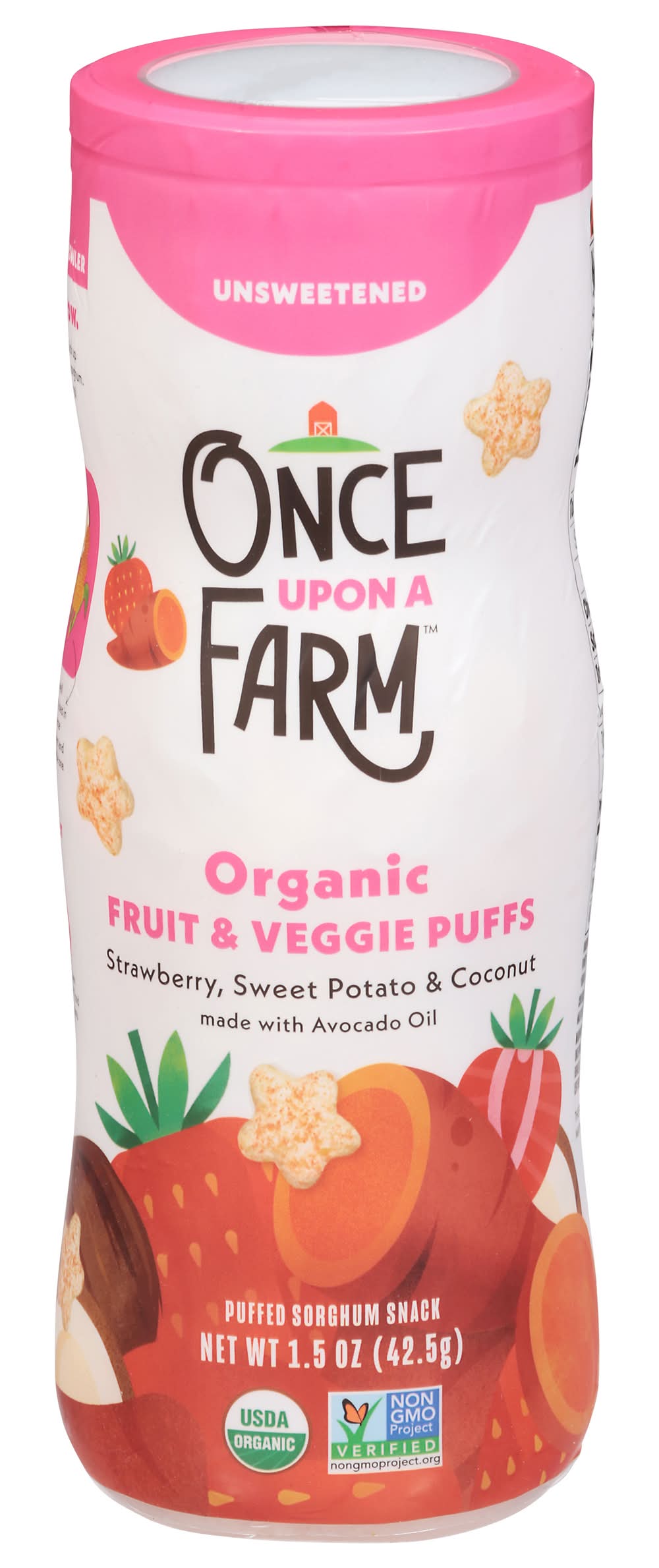 Once Upon A Farm Original Strawberry Fruit & Veggie Puffs
