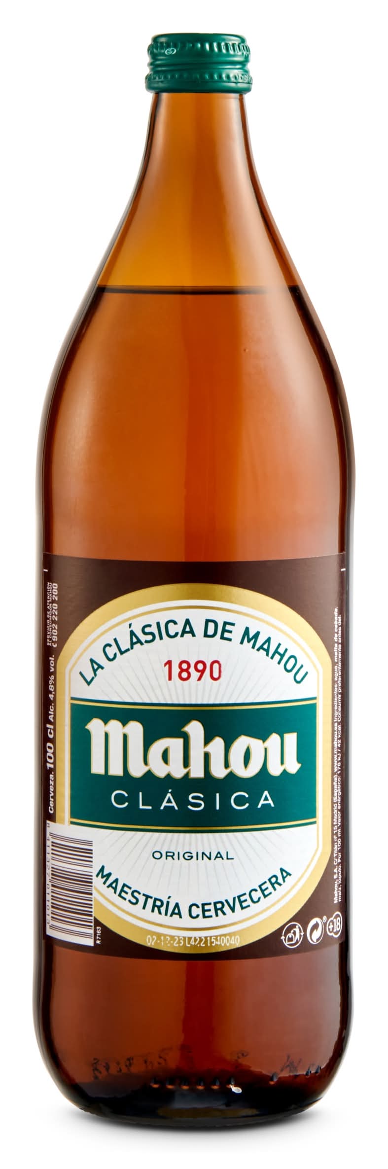 Cerveza Clásica Mahou Botella 1 L
