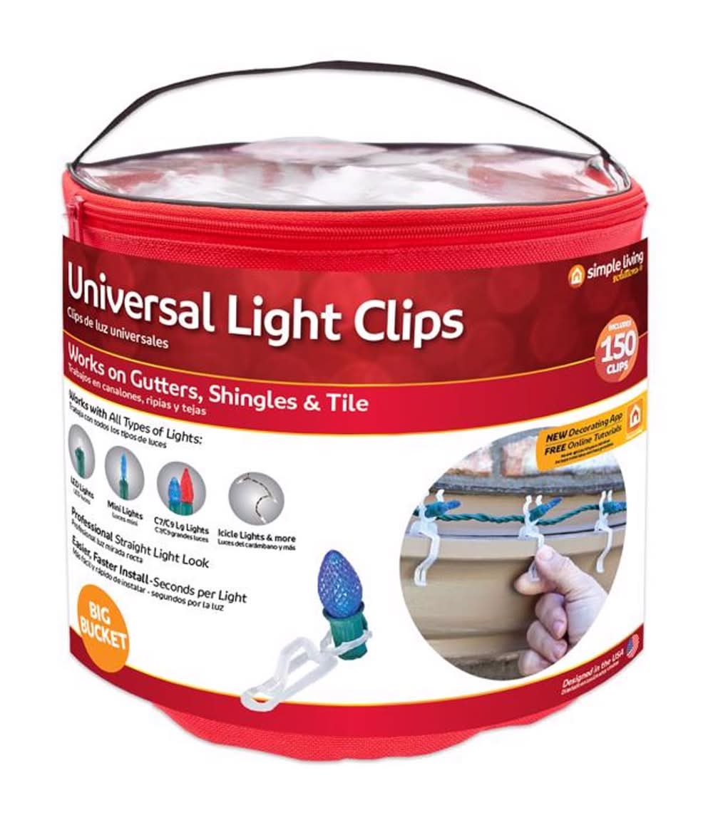 Simple Living Solutions Universal Light Clips 150 Pk