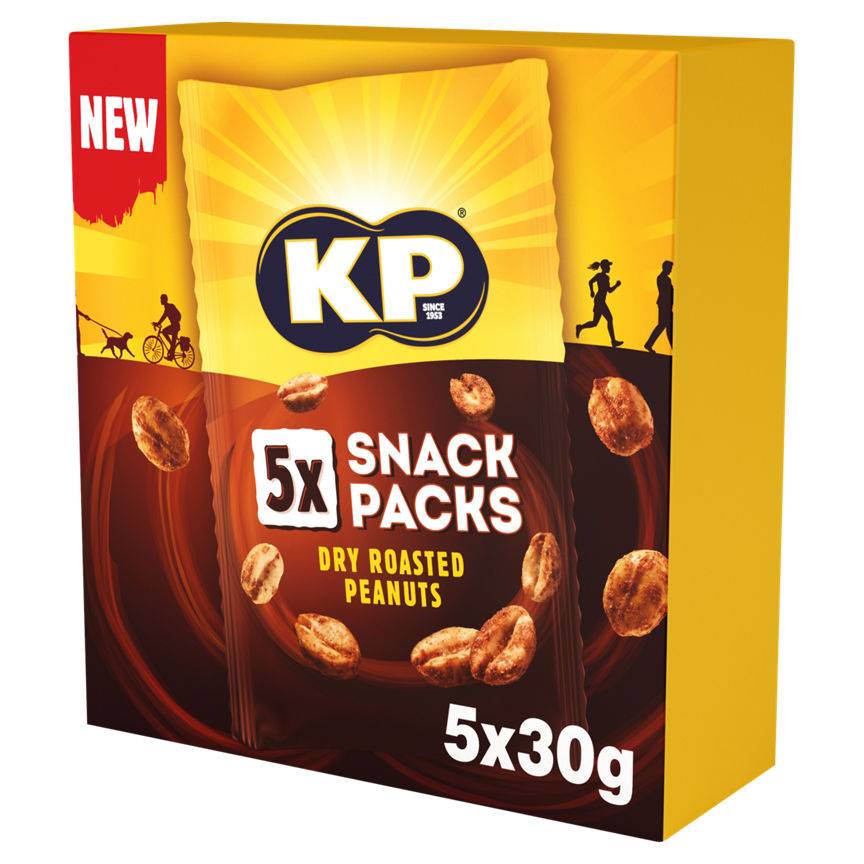 KP Snack packs Dry Roasted Peanuts (150g)