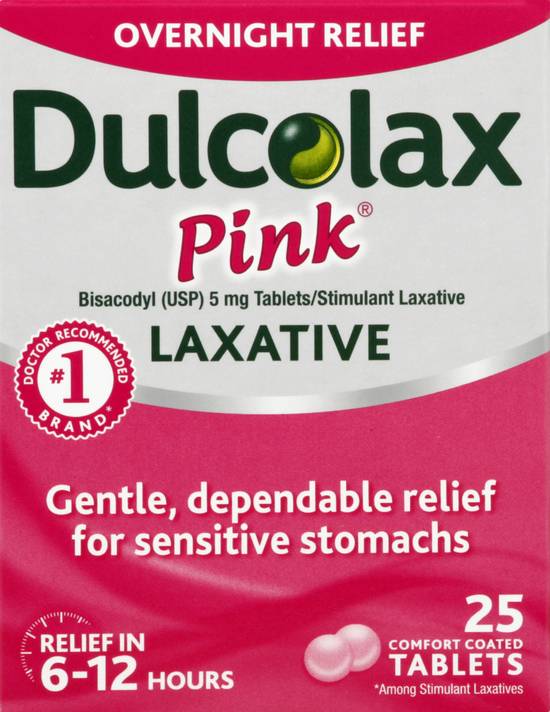Dulcolax Pink Overnight Relief 5 mg Laxative Tablets