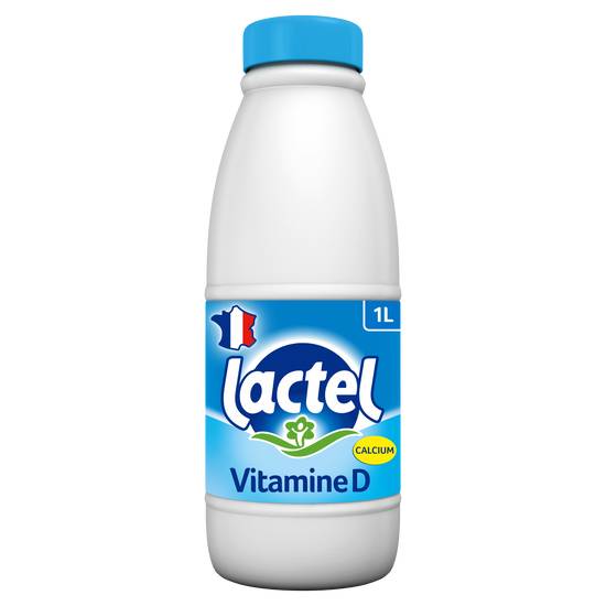 Lactel - Lait demi ecrémé avec vitamine d (1 L)