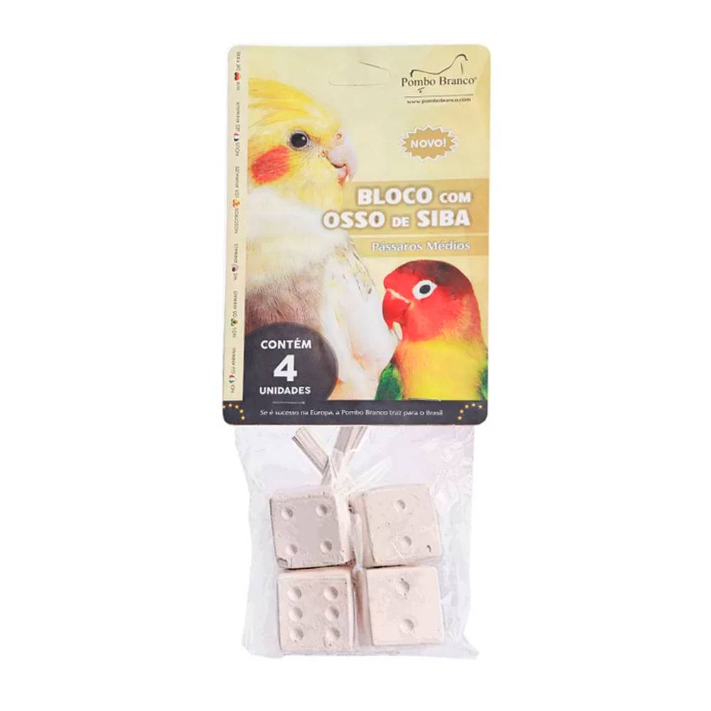 Animalíssimo · Médio bloco de osso de siba para pássaros (1 kg)