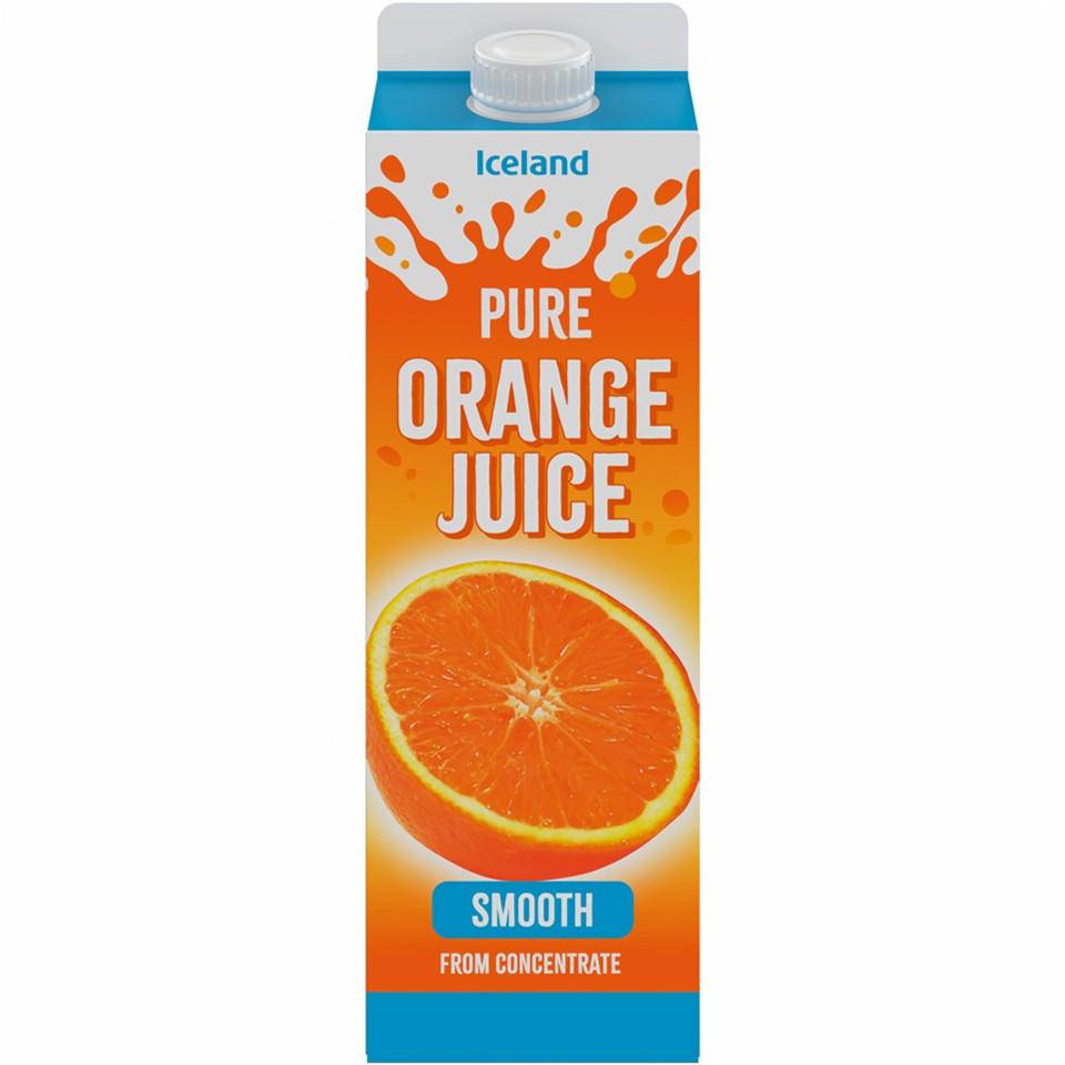 Iceland Orange, Pure Smooth Juice From Concentrate (1L)