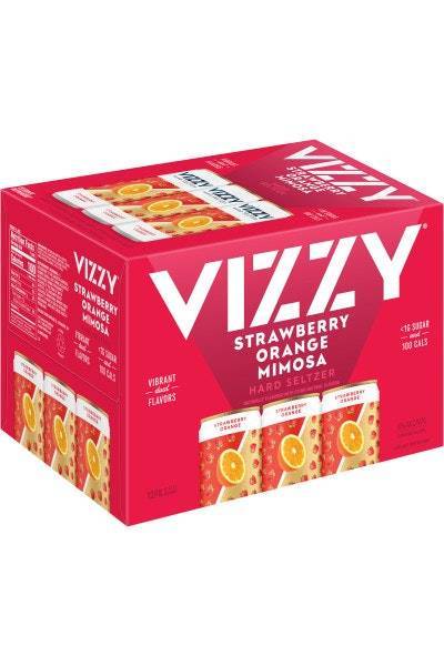 Vizzy Hard Seltzer Strawberry Orange Mimosa (12x 12oz cans)