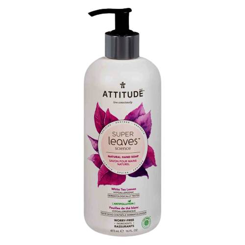Attitude super leaves savon pour les mains naturel (473 ml, feuilles de thé blanc) - natural hand soap white tea leaves (473 ml)