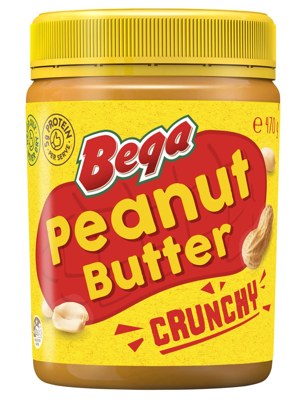 Bega Crunchy Peanut Butter, Crunchy (470g)