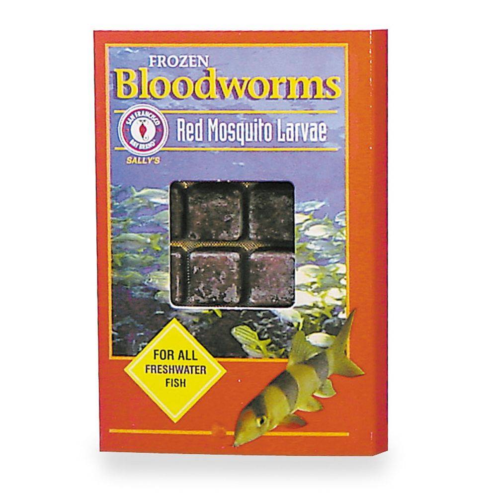 San Francisco Bay Bloodworms Red Mosquito Larvae Fish Food (3.5 oz)