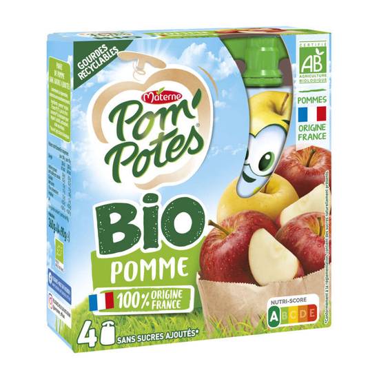 Bio - Compotes - Pomme - Gourdes - Gouter enfant - Biologique