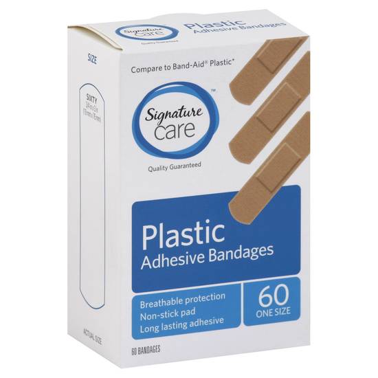 Signature Care Plastic Adhesive Bandages (60 bandages)