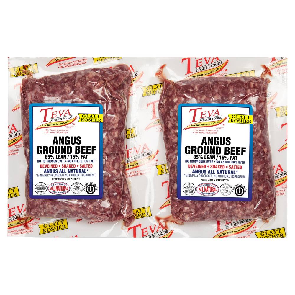 Teva Glatt Kosher Angus Ground Beef (2 ct)