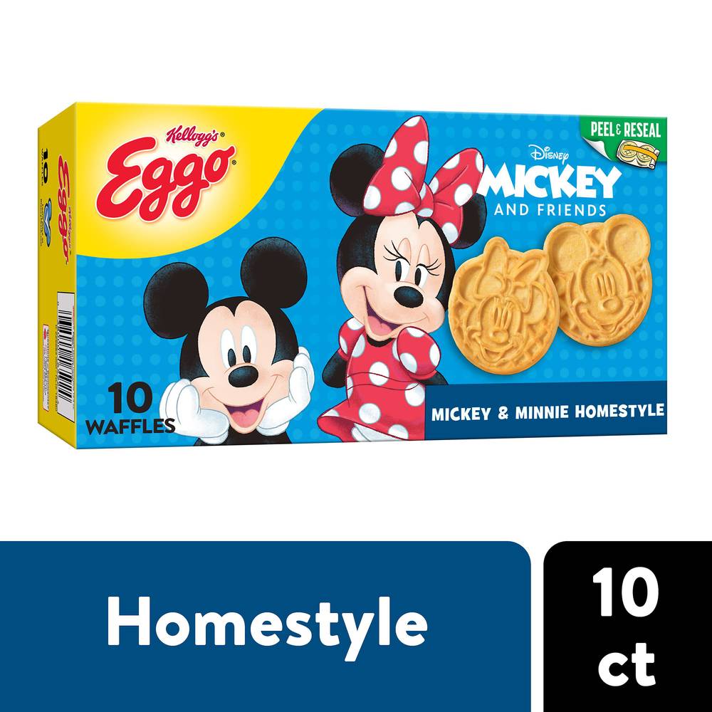 Eggo Mickey and Minnie Waffles, Homestyle (12.3 oz, 10 ct)