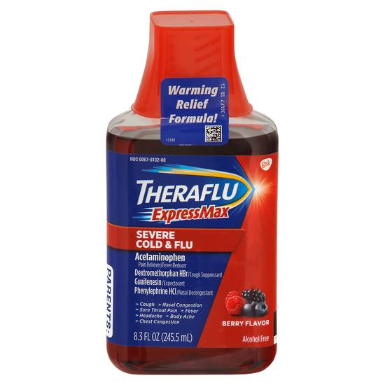 Theraflu Berry Flavor Severe Cold & Flu Cough Suppressant (8.3 fl oz)