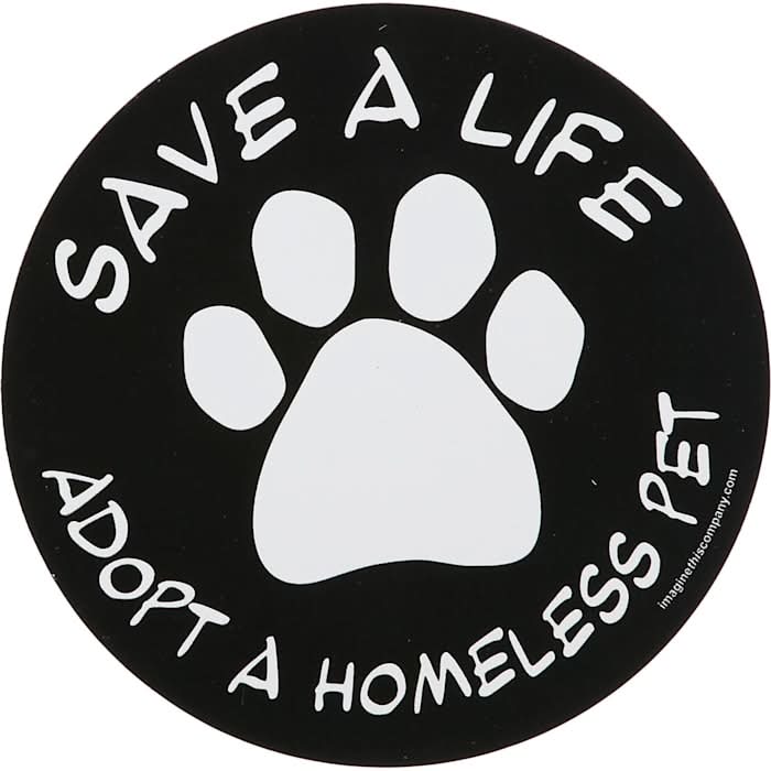 Imagine This Save a Life Adopt a Homeless Pet Car Magnet, 5 in
