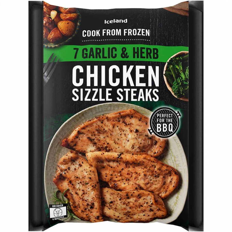 Iceland Chicken Sizzle Steaks (garlic & herb)