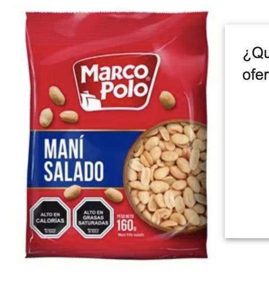 Marco polo maní salado 160g