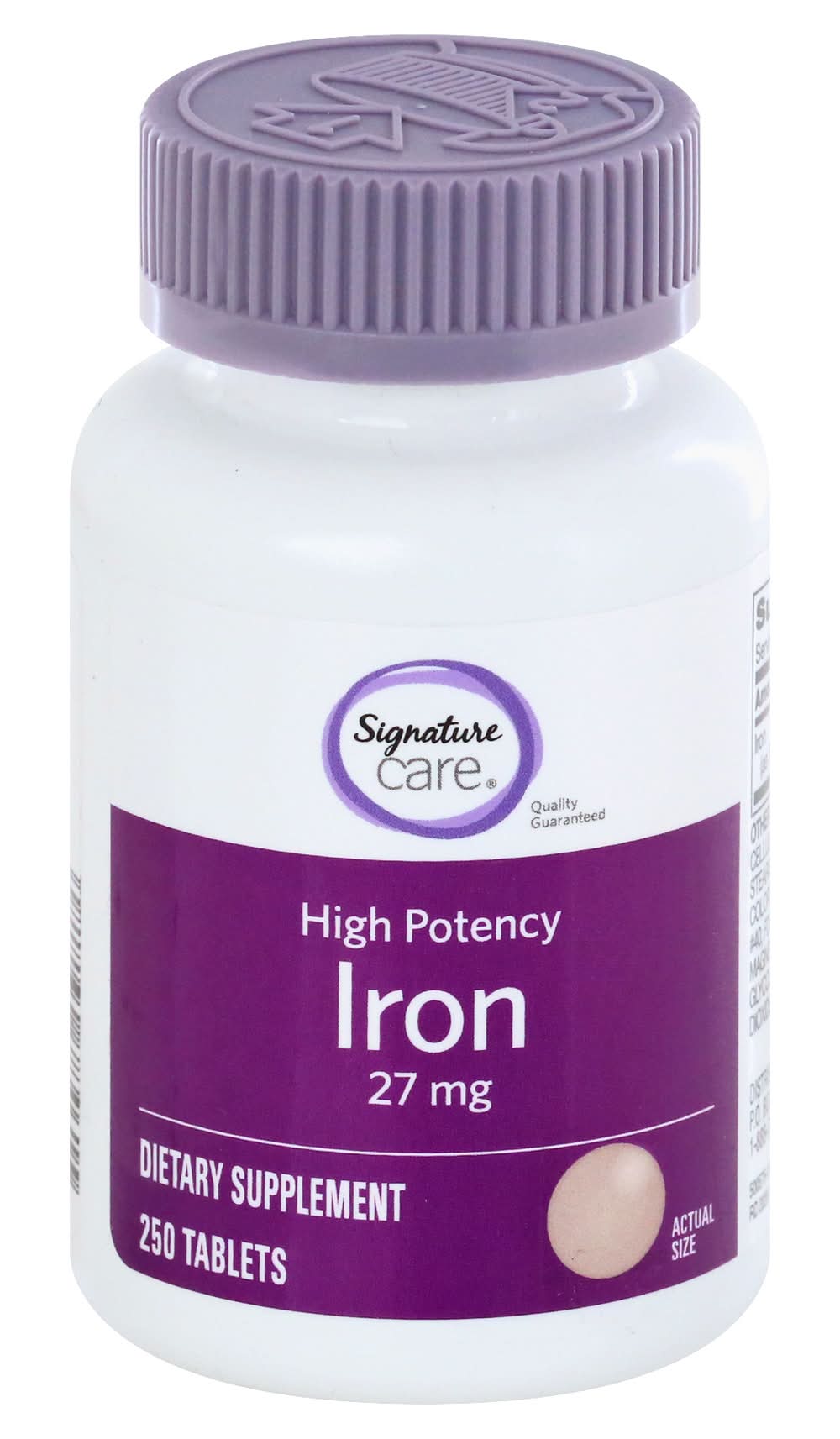 Signature Care High Potency Iron Tablets (3.6 oz, 250 ct)