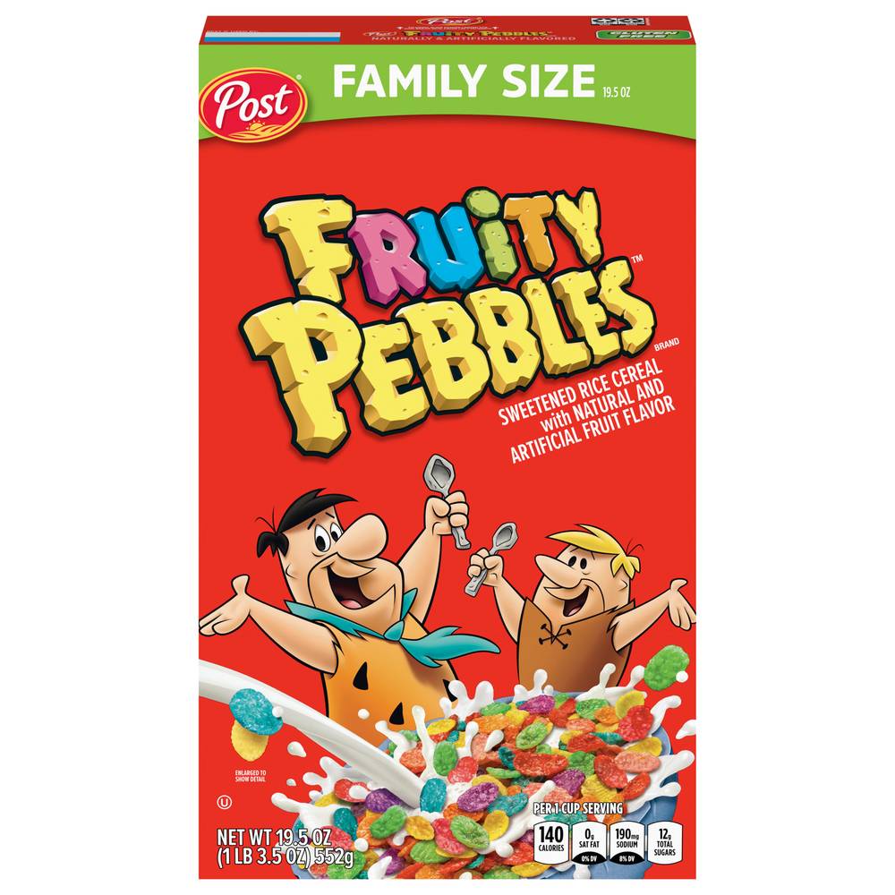 Fruity Pebbles Sweetened Rice Family Size Cereal