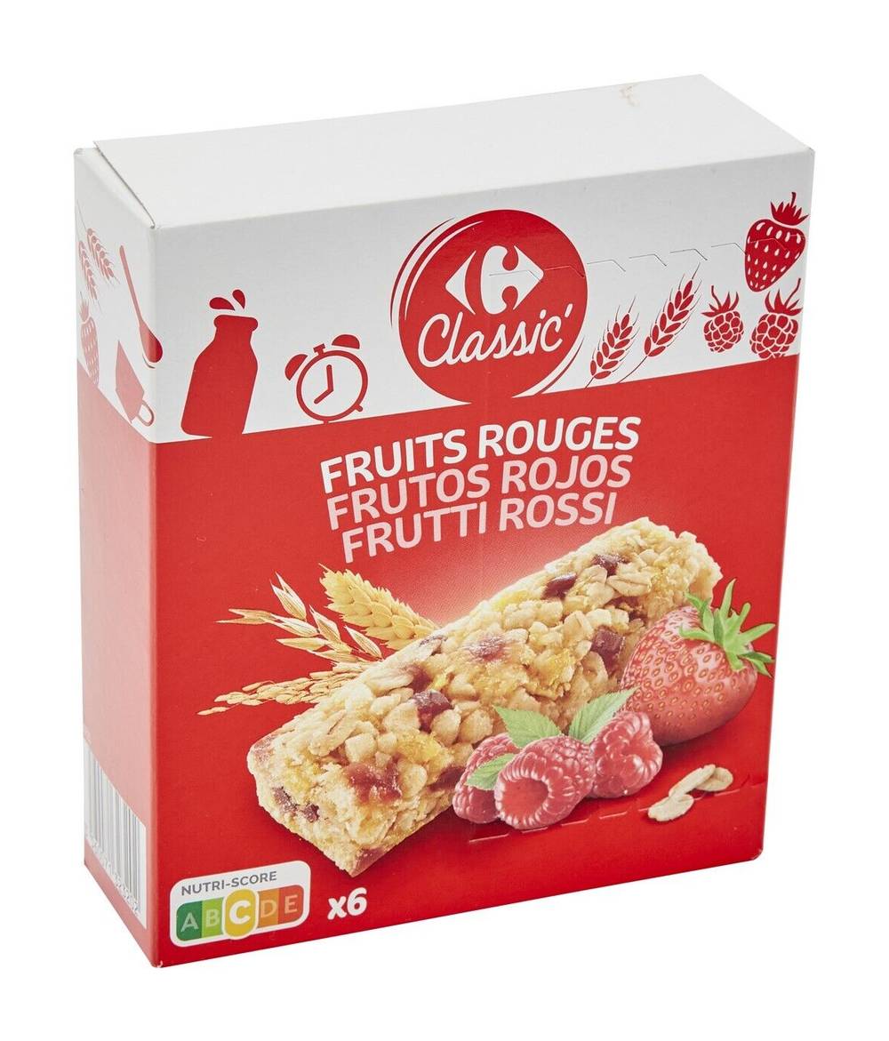Carrefour Classic' - Barres de céréales, fruits rouges (6)
