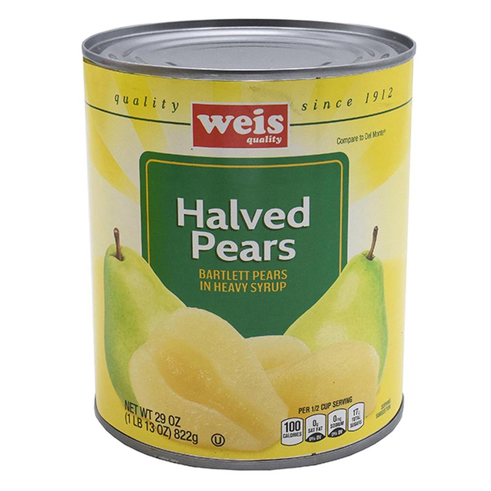 Weis Halved Bartlett Pears in Heavy Syrup (29 oz)